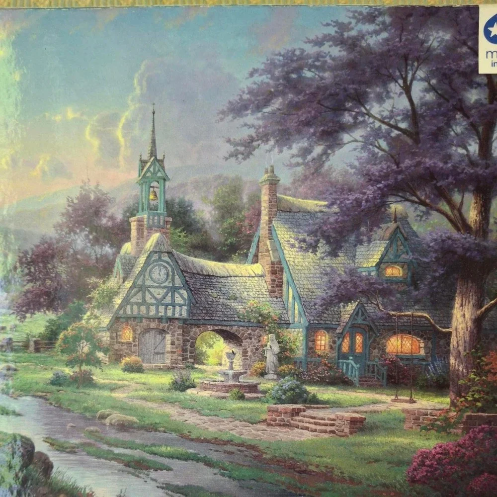 Thomas Kinkade Clocktower Cottage Puzzle 1000 pieces 2011 approx 27
